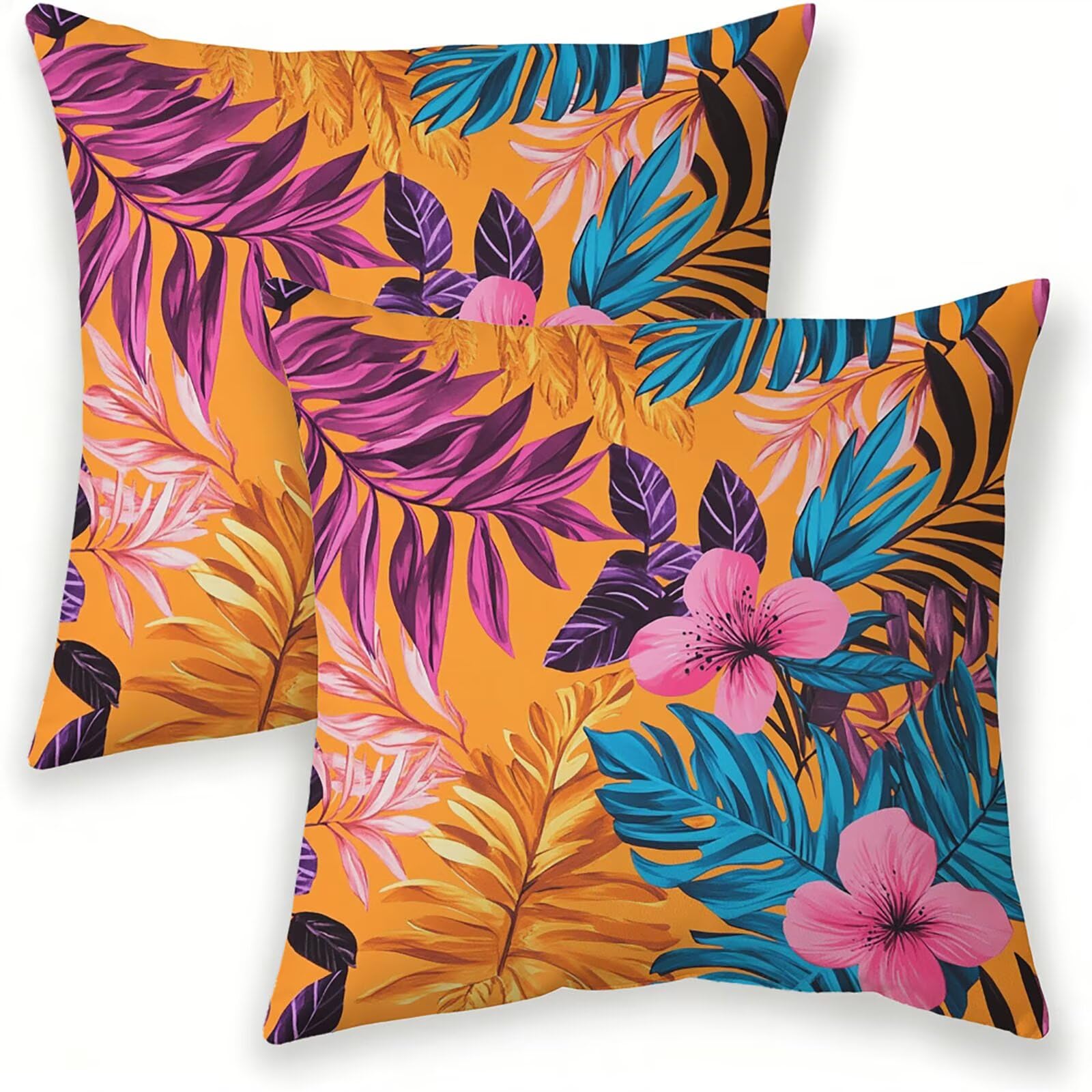 Housse coussin canapé 50x50 caramel velours taie oreiller extérieur