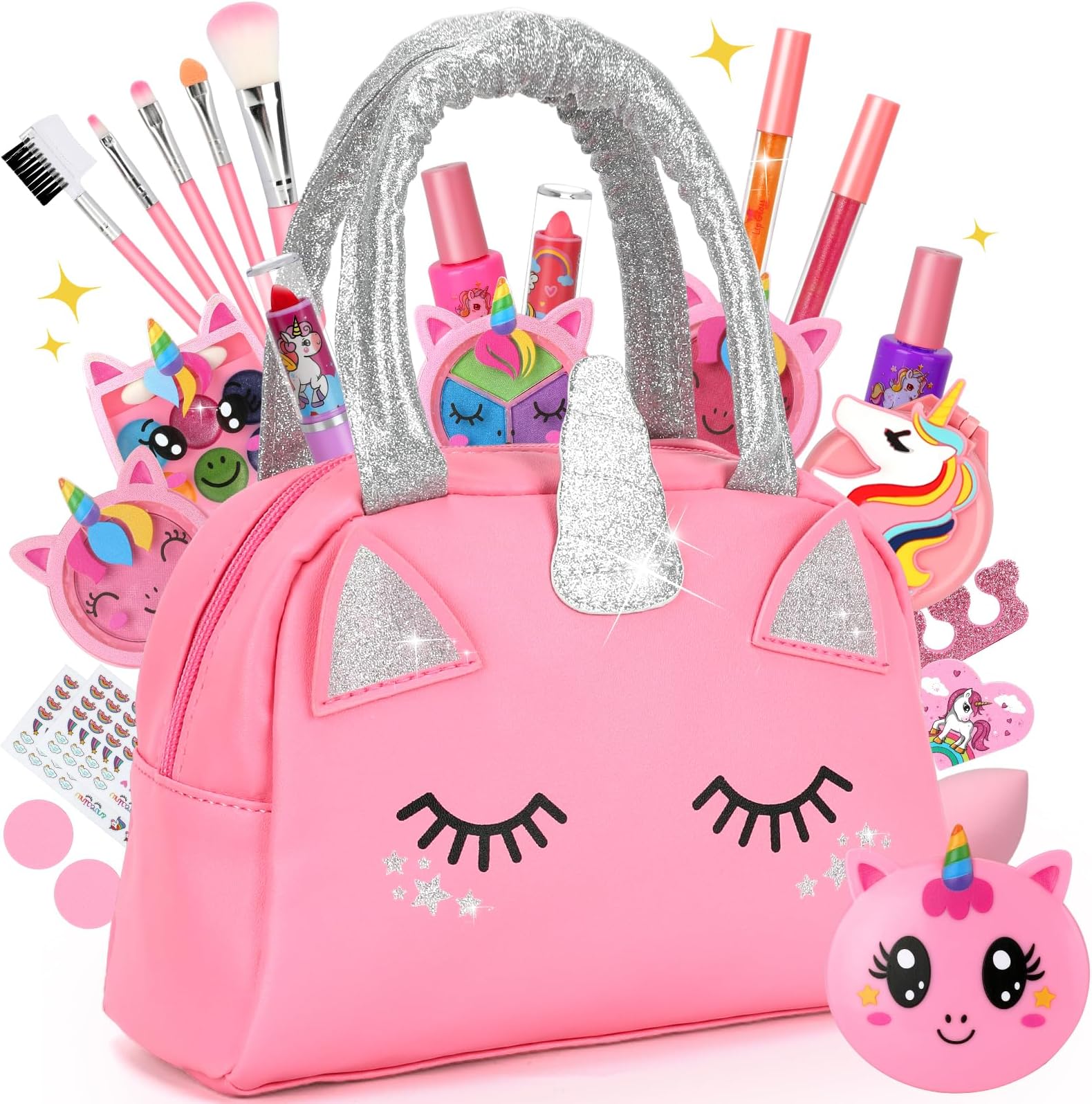Kids Makeup Kit for Girl, Girls Real Makeup Set Toys for Little Princess Play Make Up Gift Toy for Kid Girls Children Ages 4 5 6 7 8 9 10 Years Old Girls Birthday Gifts