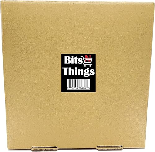 Miniatura 2 de Bits N Things Caja de pizza corrugada con flauta B  10 unidades  (Kraft con diseño, 12 x 12 x 2 pulgadas)