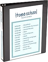 Vista 6 de Avery Economy View - Carpeta de 3 anillas, anillos redondos de 1 pulgada, 12 carpetas negras (05710)