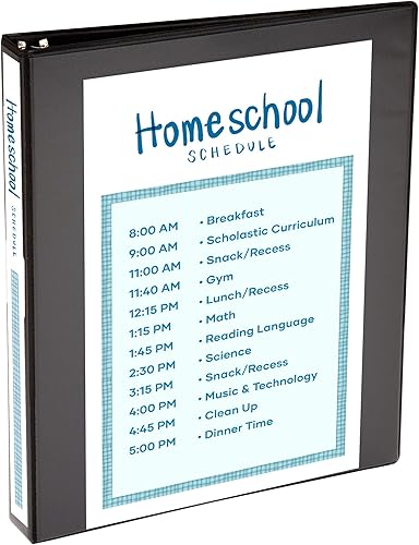 Vista 6 de Avery - Carpeta Economy de 3 anillos de 1 pulgada, anillo redondo, capacidad para papel de 8.5 x 11 pulgadas, 12 carpetas negras (05710)