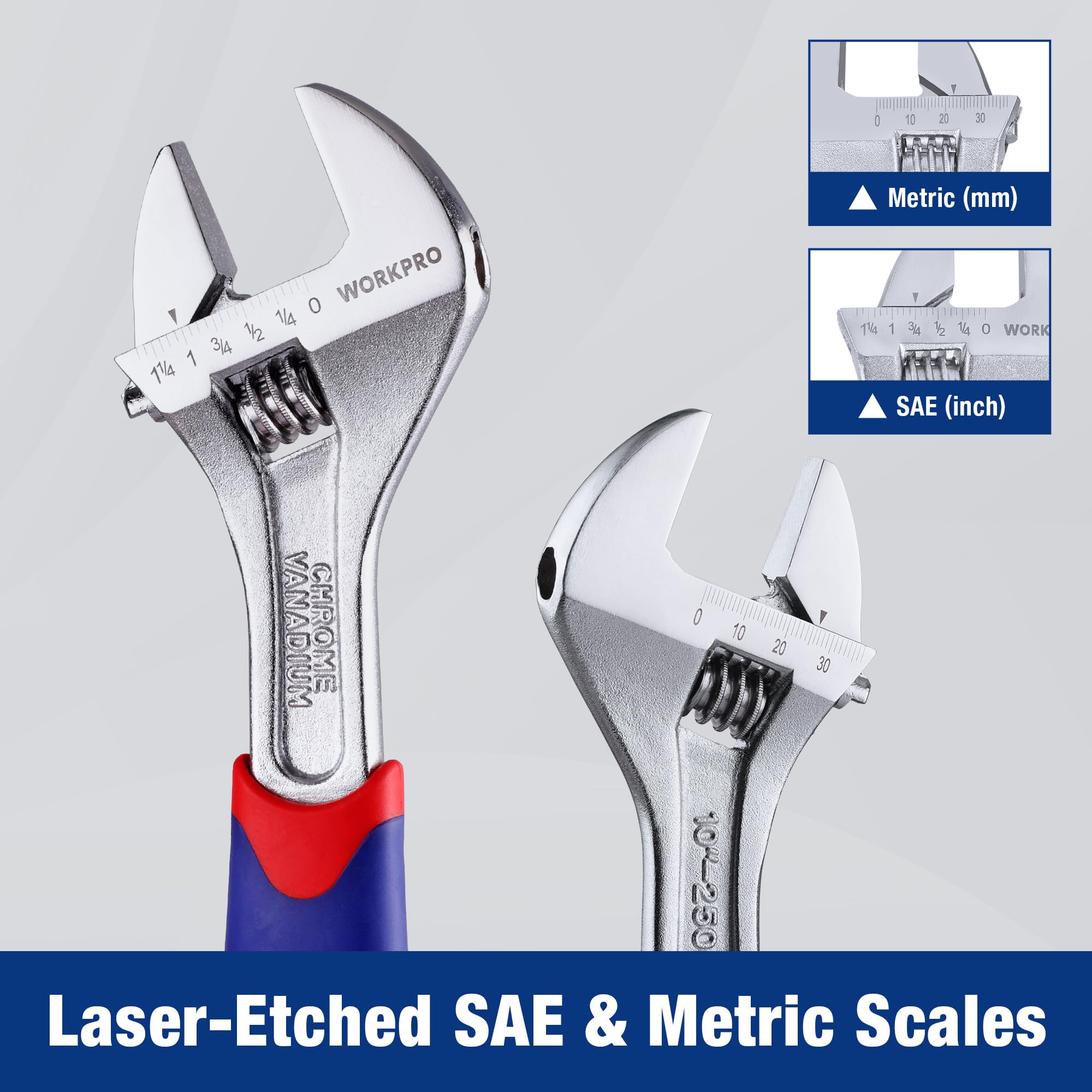WORKPRO 3-Piece Adjustable Wrench Set -5