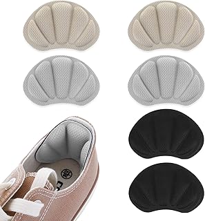 Sibba 3 Pairs Heel Grips Shoe Pads for Too Loose Shoes Strong Adhesive Heel Cushion Pad Comfort Thick Back Insoles Anti Blister Shoe Liners Inserts Foot Care Heel Protectors