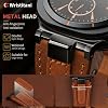 Correa de cuero Wristitani para Samsung Galaxy Watch Ultra 2/1 Series 9/8 | perfil de 28mm audaz con hardware metálico resistente y estilo vintage, correa de repuesto para 47mm 46mm 45mm 44mm 43mm 42mm 40mm 5