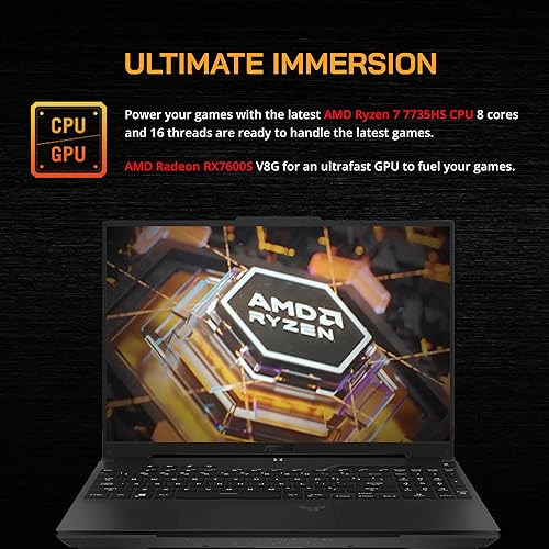 Miniatura 6 de asus TUF A16 - Laptop para juegos FHD de 16 pulgadas y 165 Hz, AMD Ryzen 7-7735HS, gráficos Radeon RX7600S V8G, RAM DDR5 de 16 GB, SSD PCIe de 512