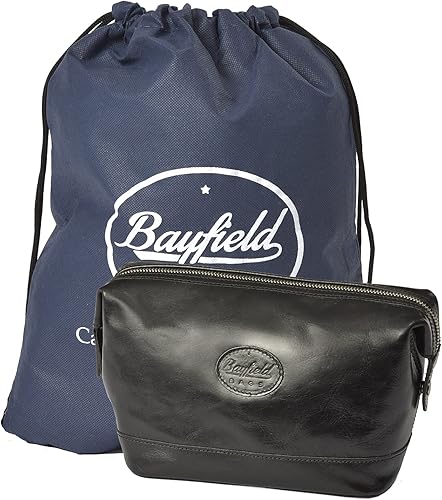 Bayfield Bags Bolsa de cuero para hombre Negro - Vintage