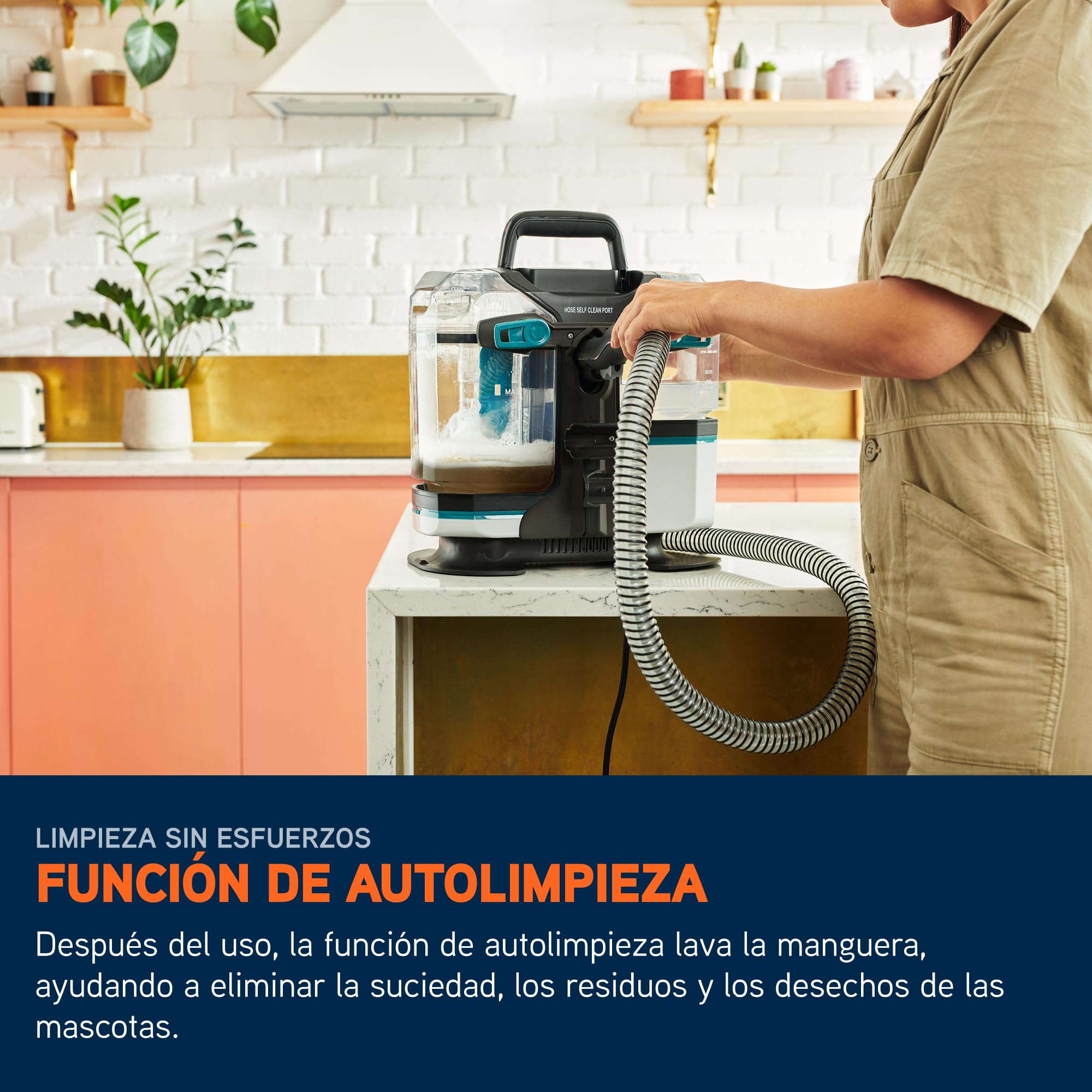 Limpiador quitamanchas Vax SpotWash Max Pet-Design, potente quitamanchas para alfombras y tapicerías con tecnología SpinScrub, depósito XL, limpieza profunda para mascotas, sofás