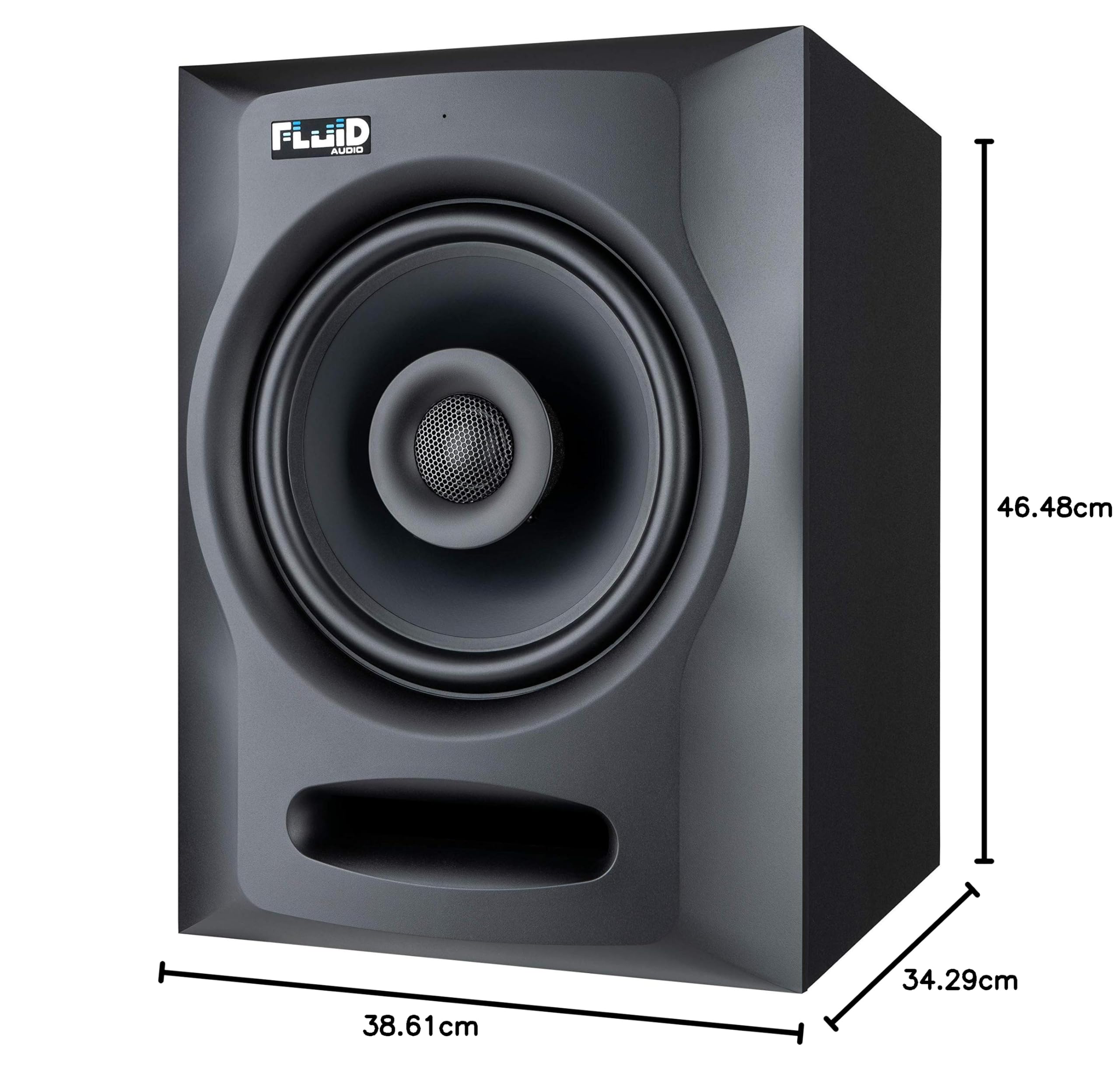 Fluid Audio FX80: Monitor di riferimento coassiale a sorgente a punto singolo da 8", bi-amplificato 110 W, 35 Hz - 22 kHz (+/-3 db).