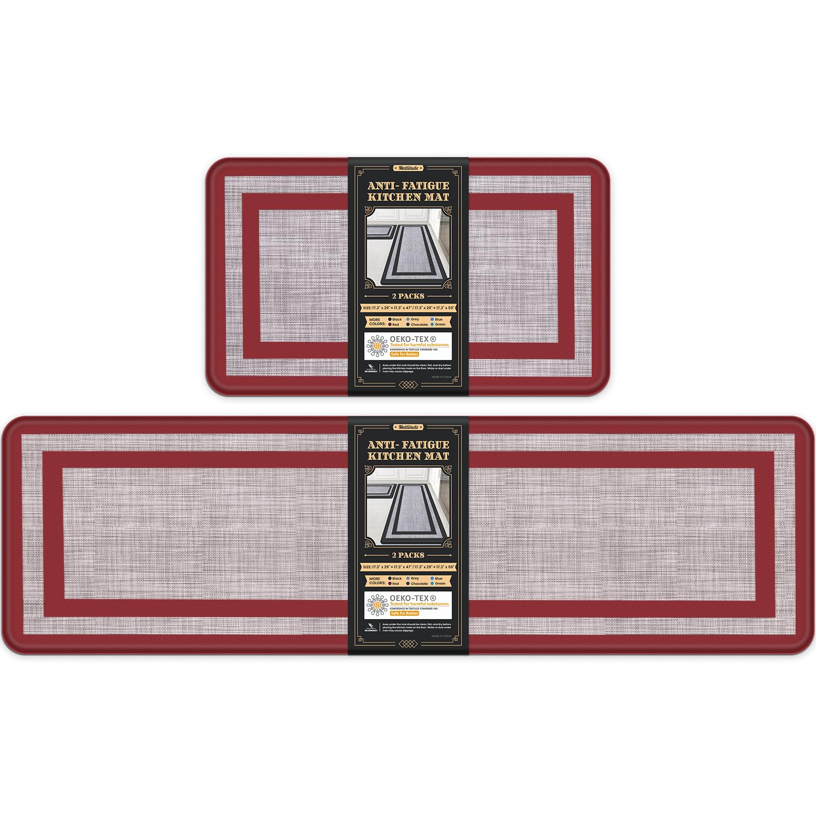 Mattitude Kitchen Mats - Non-Slip & Cushioned -8 Mattitude Kitchen Mats - Non-Slip & Cushioned -8