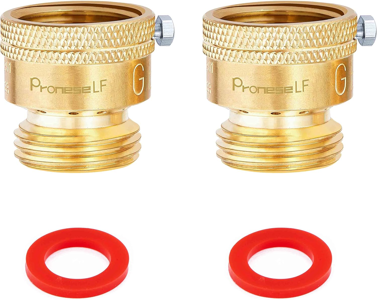 Pronese 2 Pack LeadFree Brass 3/4" Inch MHT Hose Bibb Connector