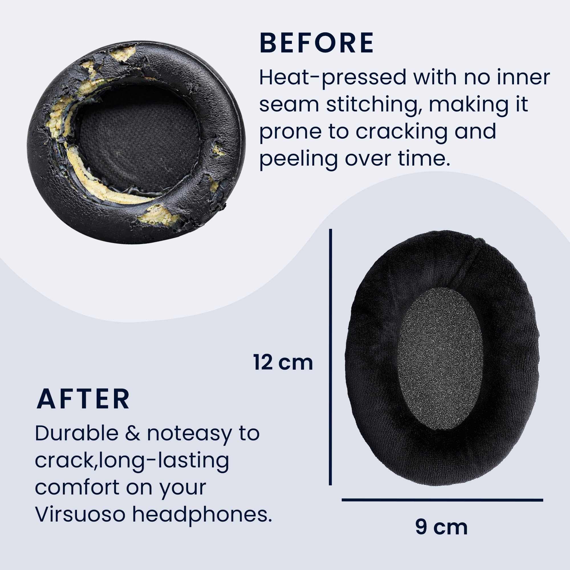 Amazon.com: kwmobile 2X Velour Headphone EarpPads for Sennheiser