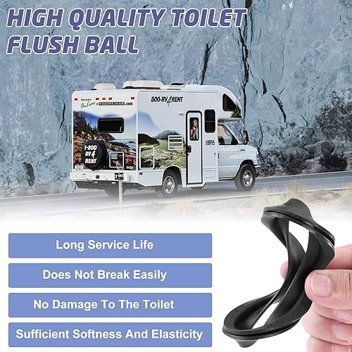 Miniatura 3 de 385311658 Kit de sellado de inodoro RV Resuelve el problema de fugas, para 300310320 piezas de inodoros RV