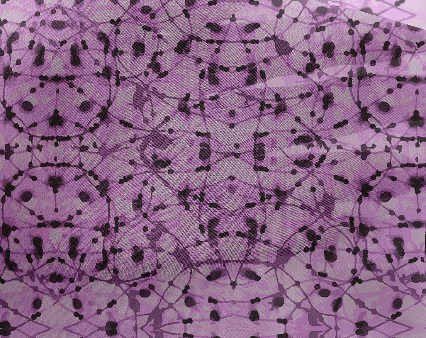 oneOone Georgette Viscose Dusty Purple Fabric Tie Dye Quilting Supplies Print Sewing Fabric By The Yard 42 Inch Wide