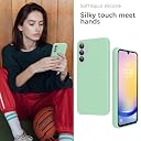 YATWIN Silicone Back Case for Samsung Galaxy A25, Soft-Touch Phone Back Cover for Samsung Galaxy A25 - Link Cyan gallery image