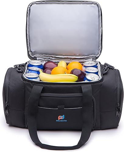 Vista 2 de MOJECTO Bolsa de almuerzo más fresca. Compartimentos con doble aislamiento, tela resistente, aislamiento de espuma gruesa, cremallera doble suave