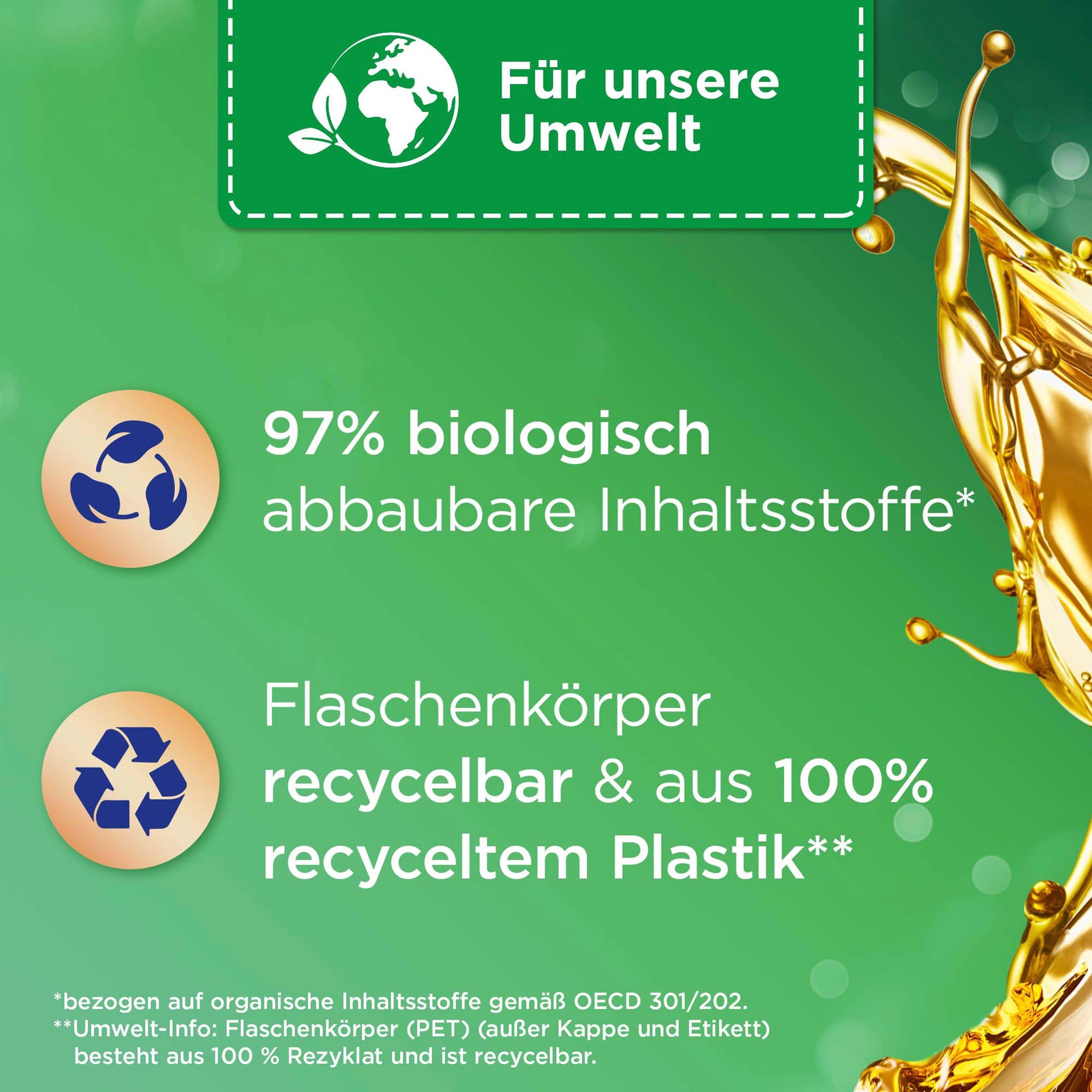 VERNEL Aromatherapie Faszinierender Dschungel Weichspüler 444WL (12x37 Waschladungen), langanhaltender Wäscheduft mit ätherischen Ölen für 24/7 Frische, recycelbare Flasche