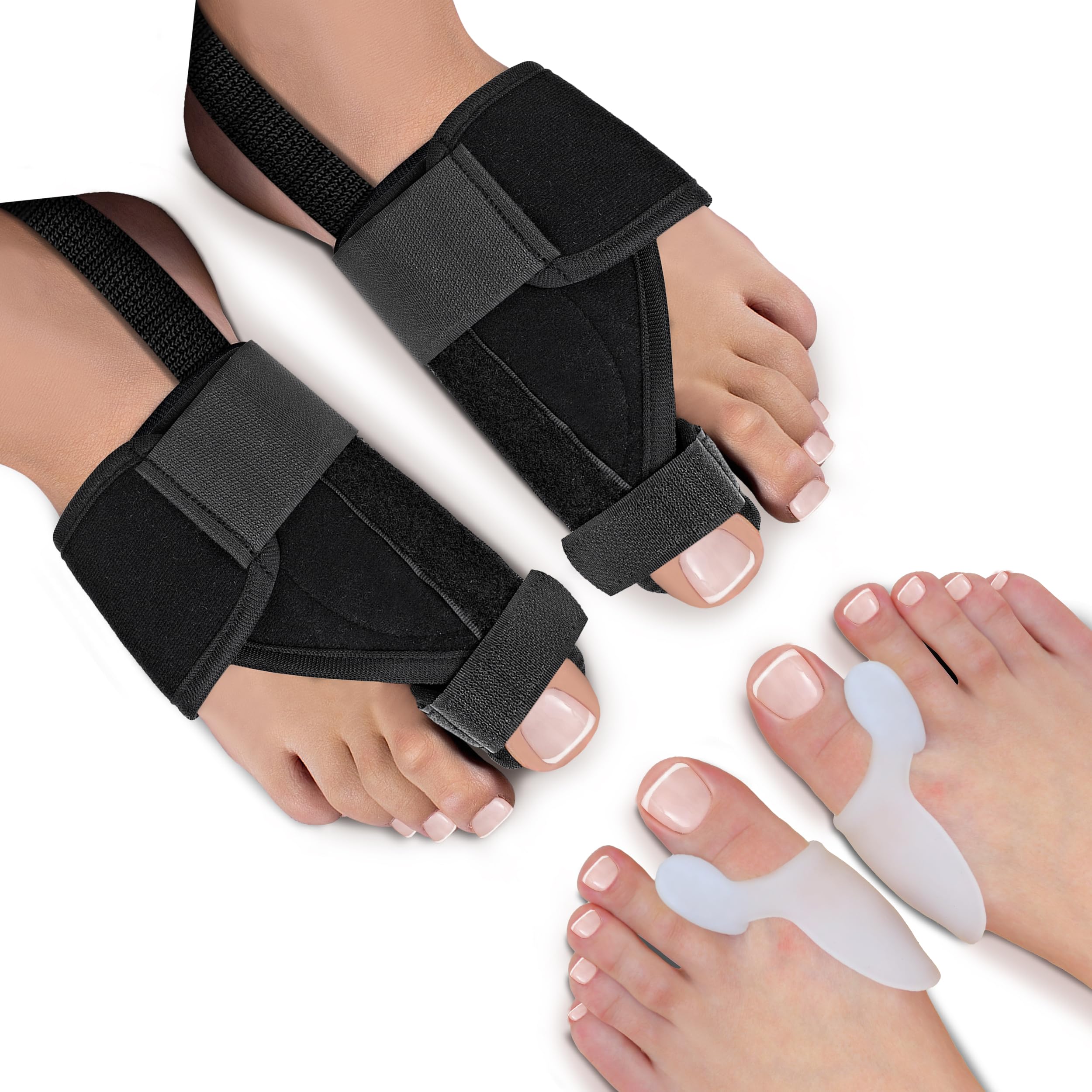 Produktbild von Hallux Valgus Schiene Halux Valux Korrektur Schiene, Verstellbare Orthopädische Ballenzeh-Korrektur, Hallux Valgus Hallux Valgus Zehenspreizer