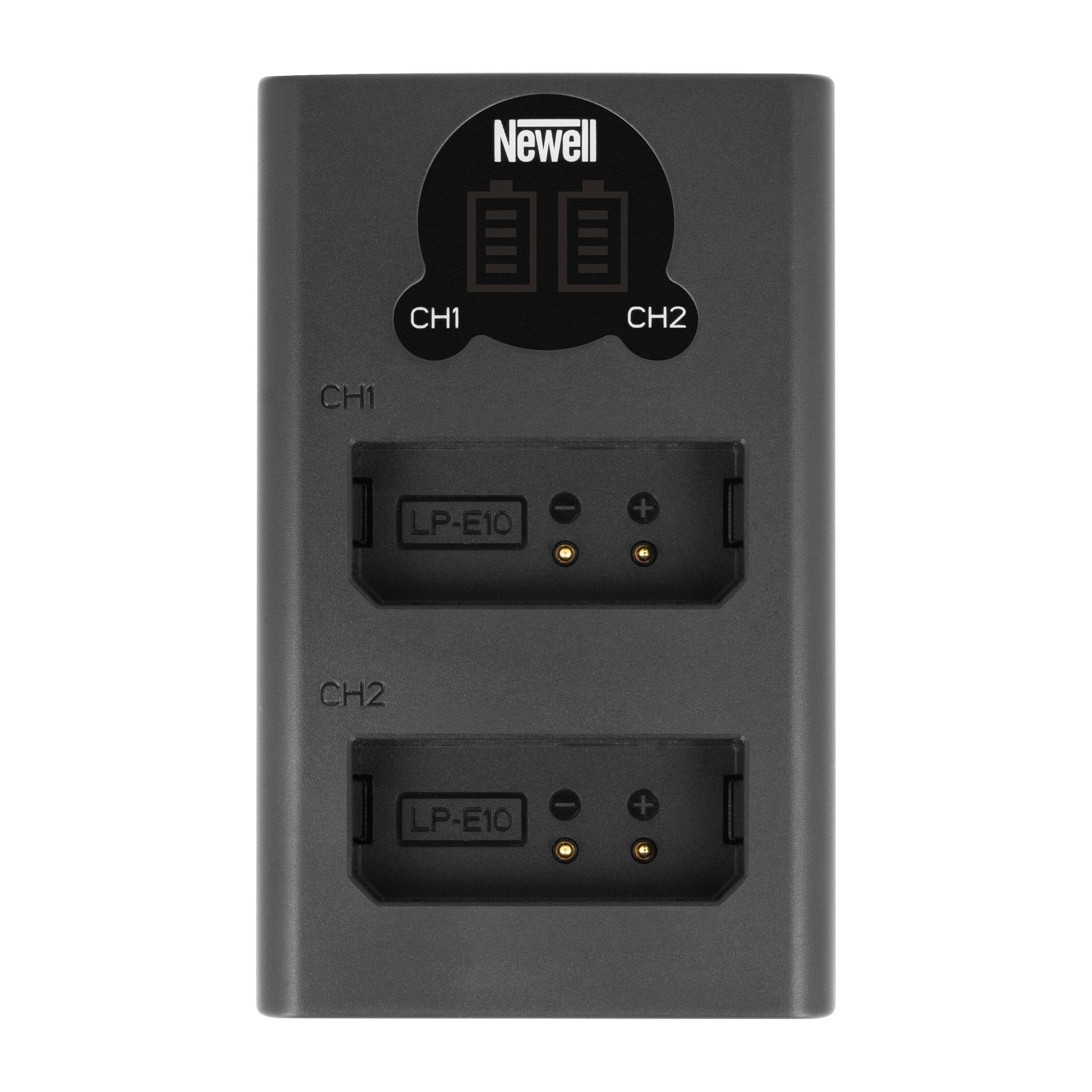 Newell Dual Channel Battery Charger For Canon LP-E10 Batteries