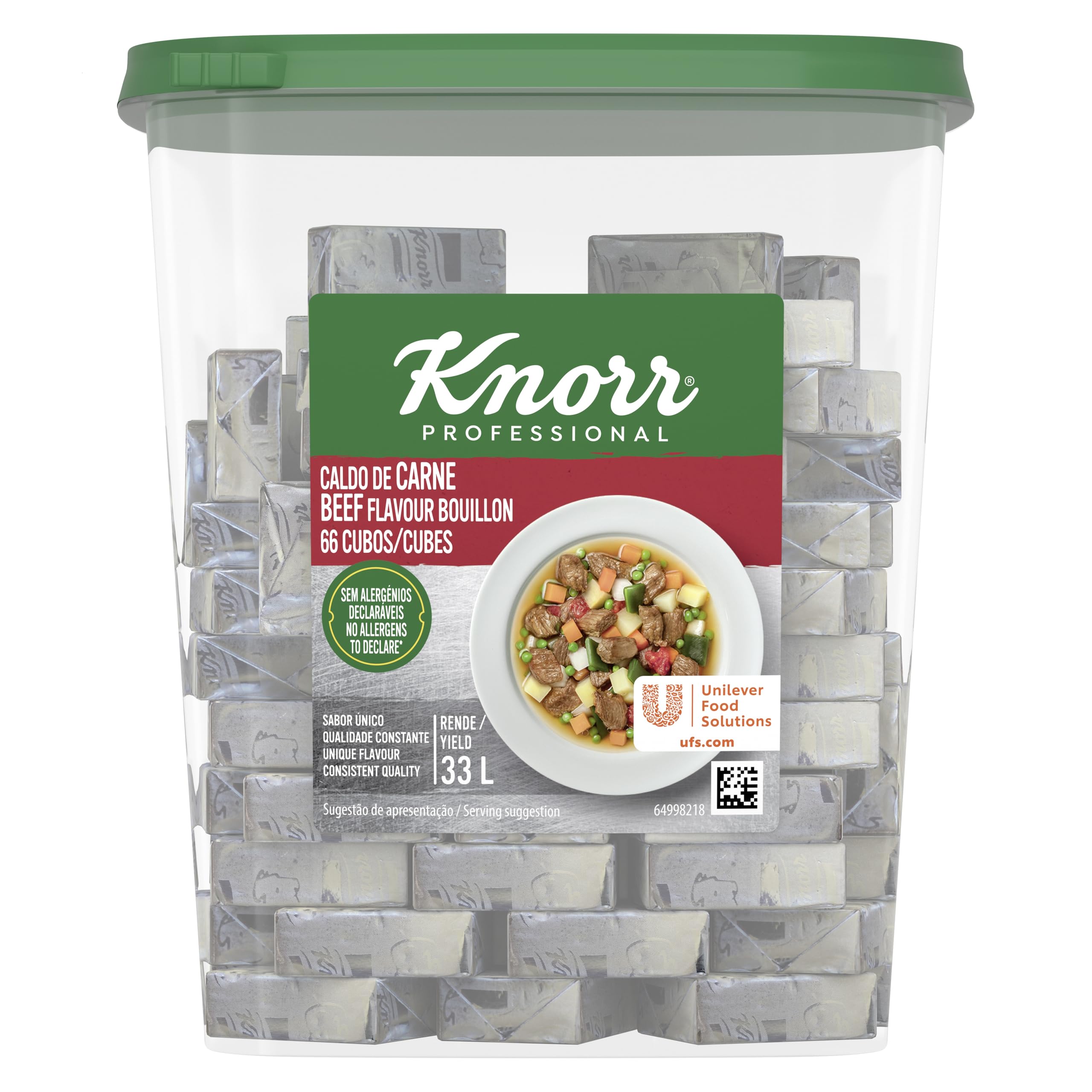 Knorr Professional Beef Bouillon Cubes, Beef Stock Cubes for Soups, Stocks and Broths, 66s