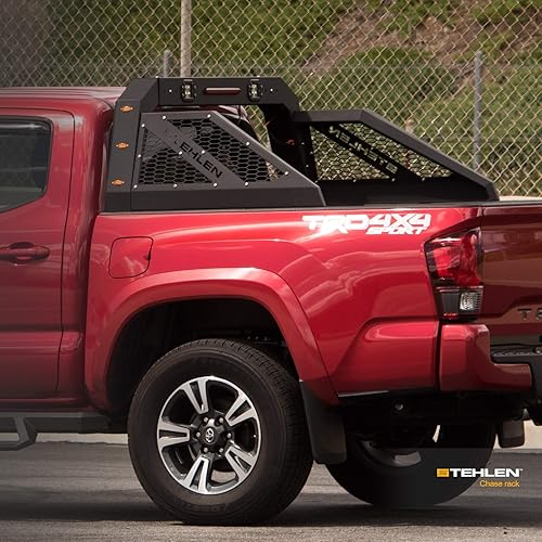 Miniatura 6 de 642167842477 Barra enrollable universal ajustable para caja de camioneta con tercera luz de freno y 2 barras de lámparas de trabajo LED y 6