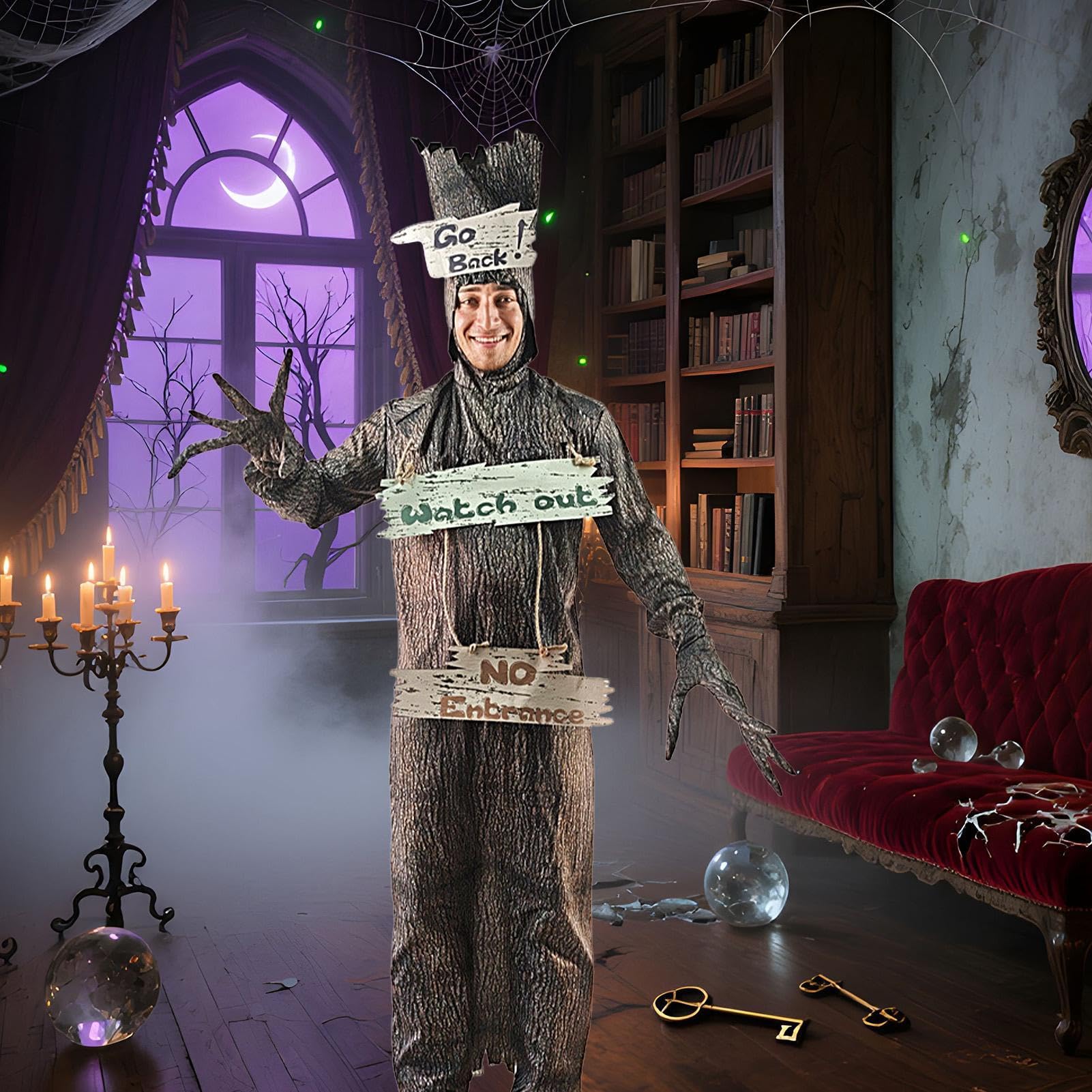 Straszne Kostiumy Upiorne Gotyckie Realistyczne Wygodne | Straszne Przebrania Cosplay dla Dorosłych dla Kobiet i Mężczyzn na Przyjęcia Urodzinowe Imprezy Sesje Zdjęciowe Maskarady i