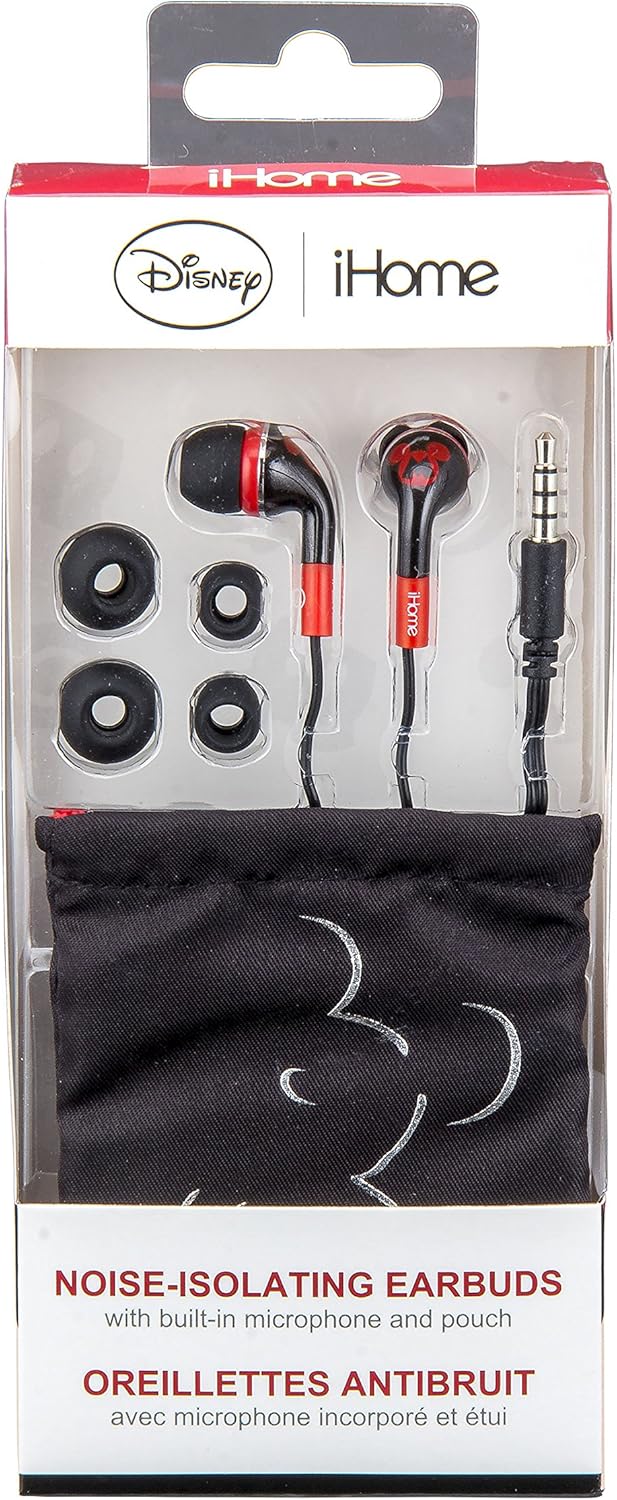Mickey Mouse Noise Isolating earphones with Travel Pouch, DY-M153