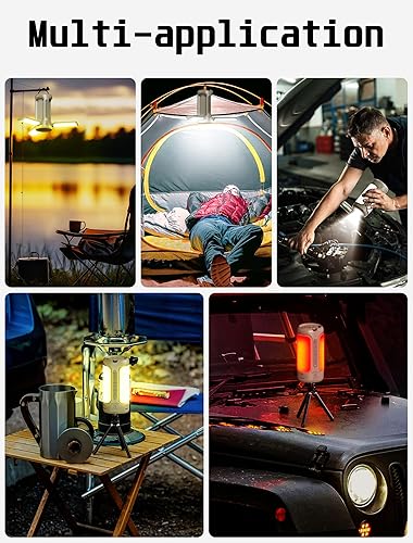 Miniatura 6 de Linterna de camping plegable recargable, luz LED plegable de 10000 mAh para tienda de campaña al aire libre, IP54 impermeable, 1500LM luces de