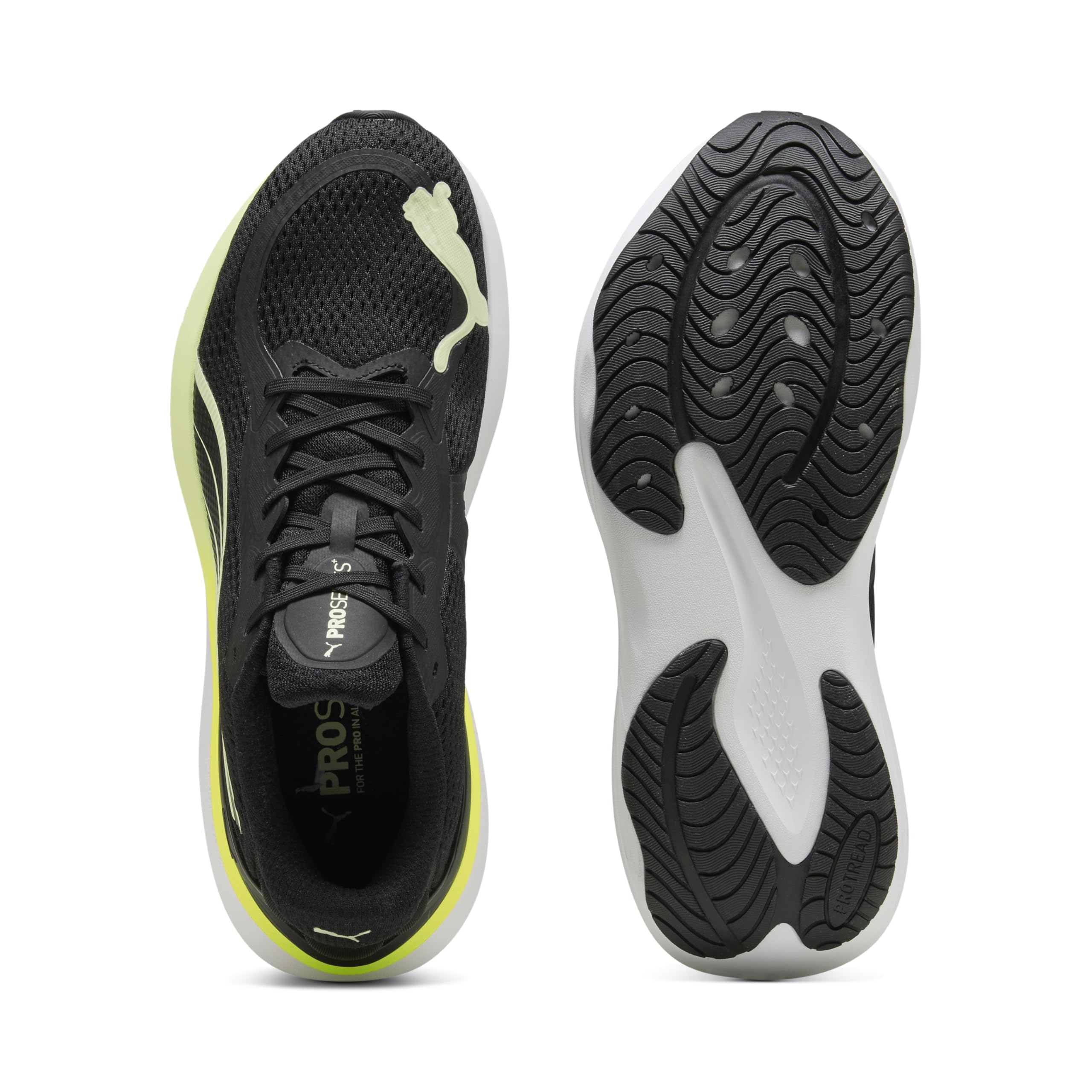 Puma Unisex SCEND PRO 2 Straßen-Laufschuh, Black-Apple Spritz-LUX Lime, 41.5 EU, Puma Black Apple Spritz Lux Lime, 42.5 EU
