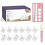 Nuliie 12PCS Silicone Flanges Insert Replacement Kit, Flange Sizing Kit 16/18/20mm for 24mm Flange/Shield Electric Breast Pumps, Pumping Essential Kit for Moms
