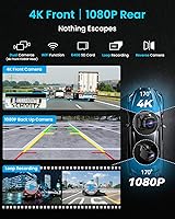 Vista 6 de 11" Extra Large Wireless Apple CarPlay Screen for Car – Ultra-Slim 0.16 Inch Touchscreen Car Stereo with Android Auto, 4K Dash Cam, 1080p Backup