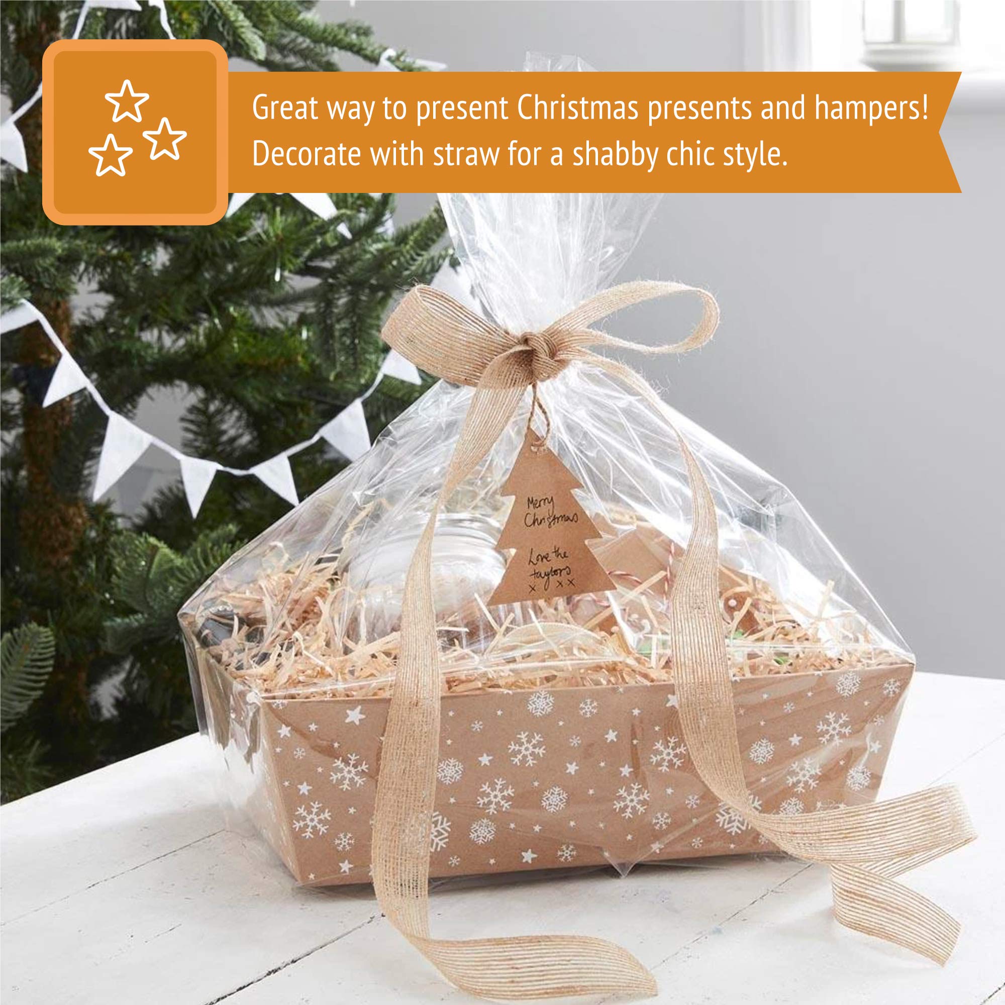 Arsmat Sacchetti Regalo In Cellophane Trasparente - 20 Pezzi 76x101 Cm - Spessore 1,5 Mm - Per Cesti E Confezioni Regalo - 2