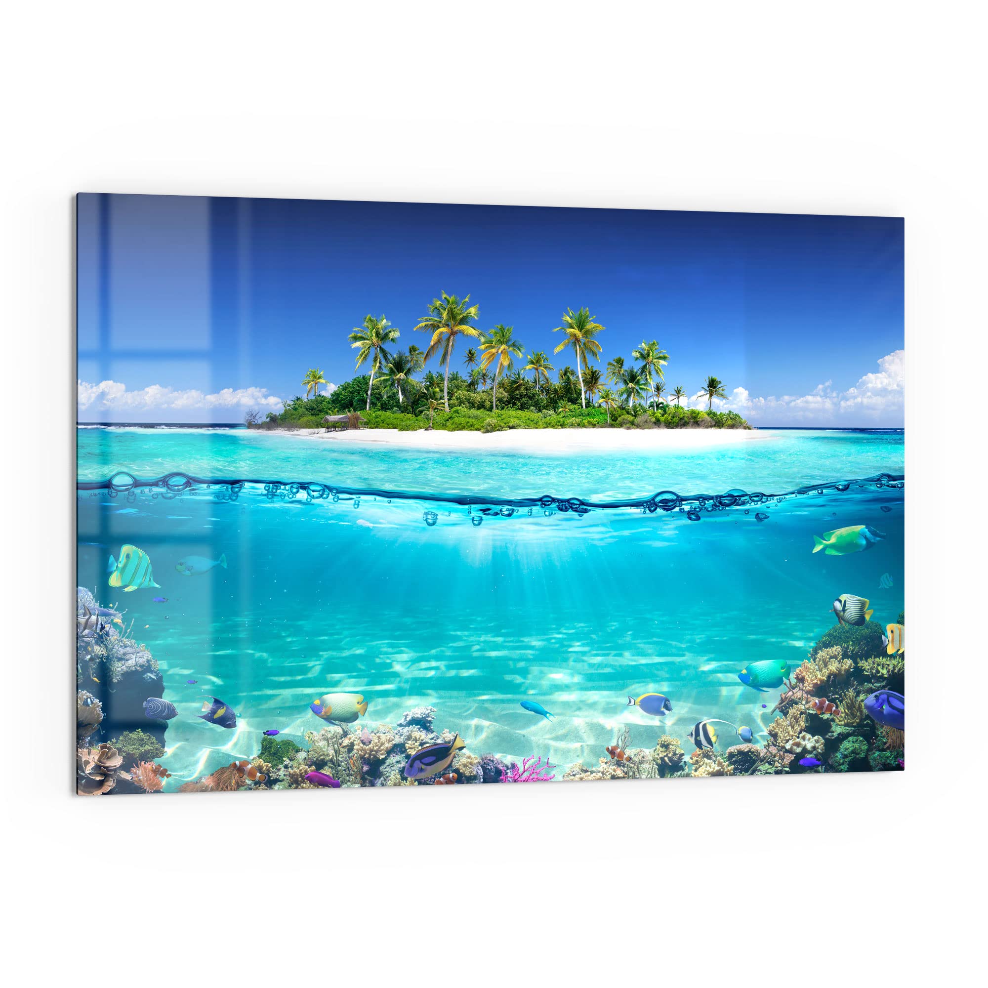 DEQORI Küchenrückwand Glas – Motiv Alte Weltkarte, 60x40 Cm, ESG Sicherheitsglas