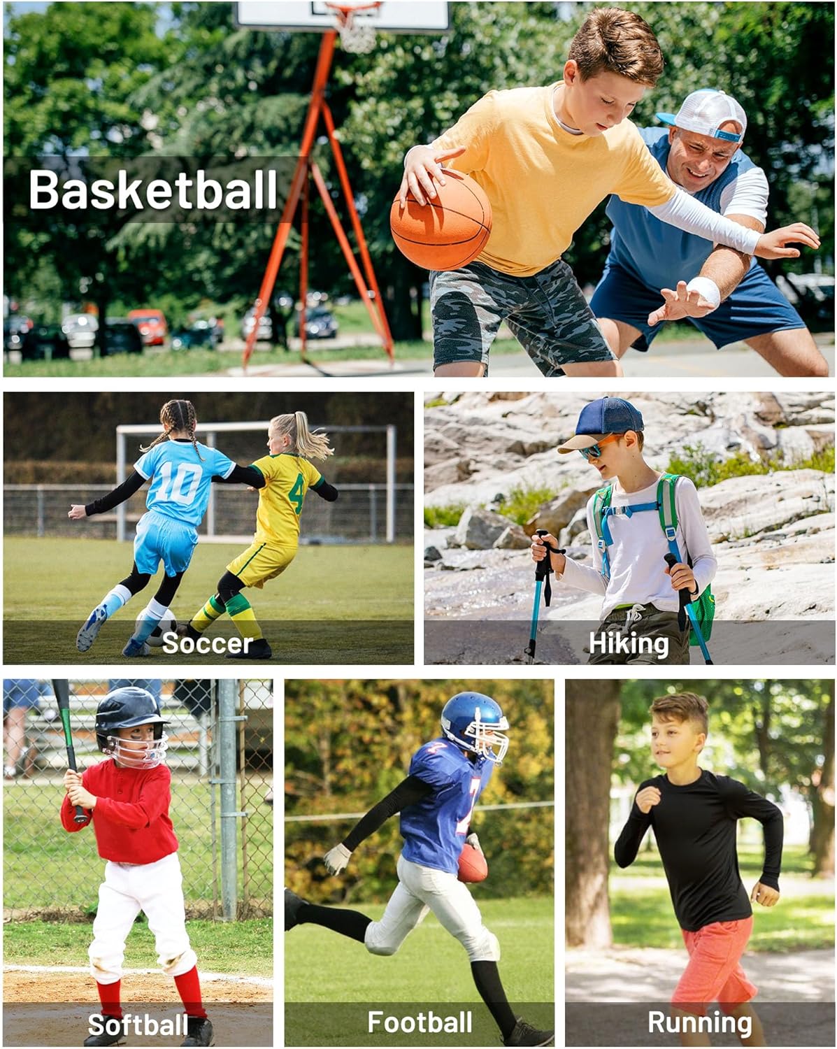 Blueleaf Youth Compression Shirt Boys Long Sleeve Athletic Undershirt Kids Quick Dry Base Layer Tops for Football Baseball - Image 6