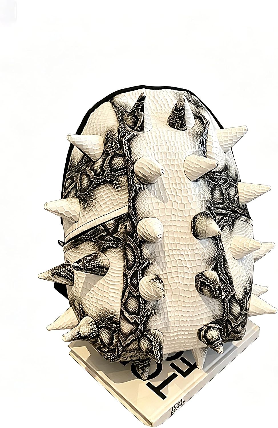 Stylish 3D Spiky Texture Color Backpack (Deep red)