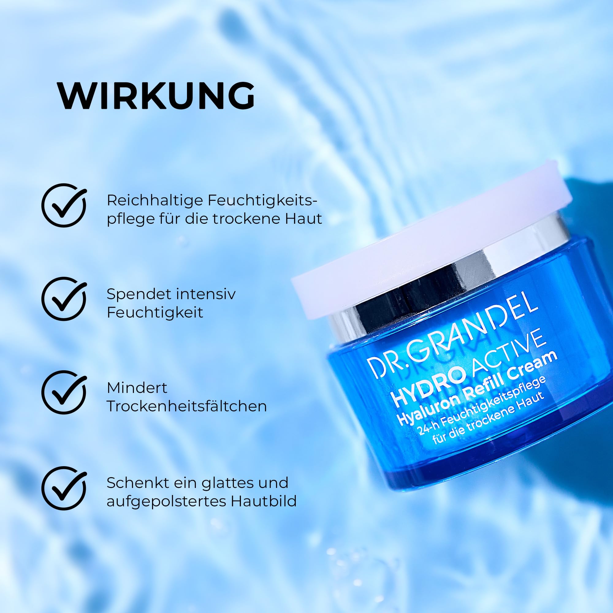 DR. GRANDEL HYDRO ACTIVE Hyaluron Refill Cream 24-h-Pflege 50 ml