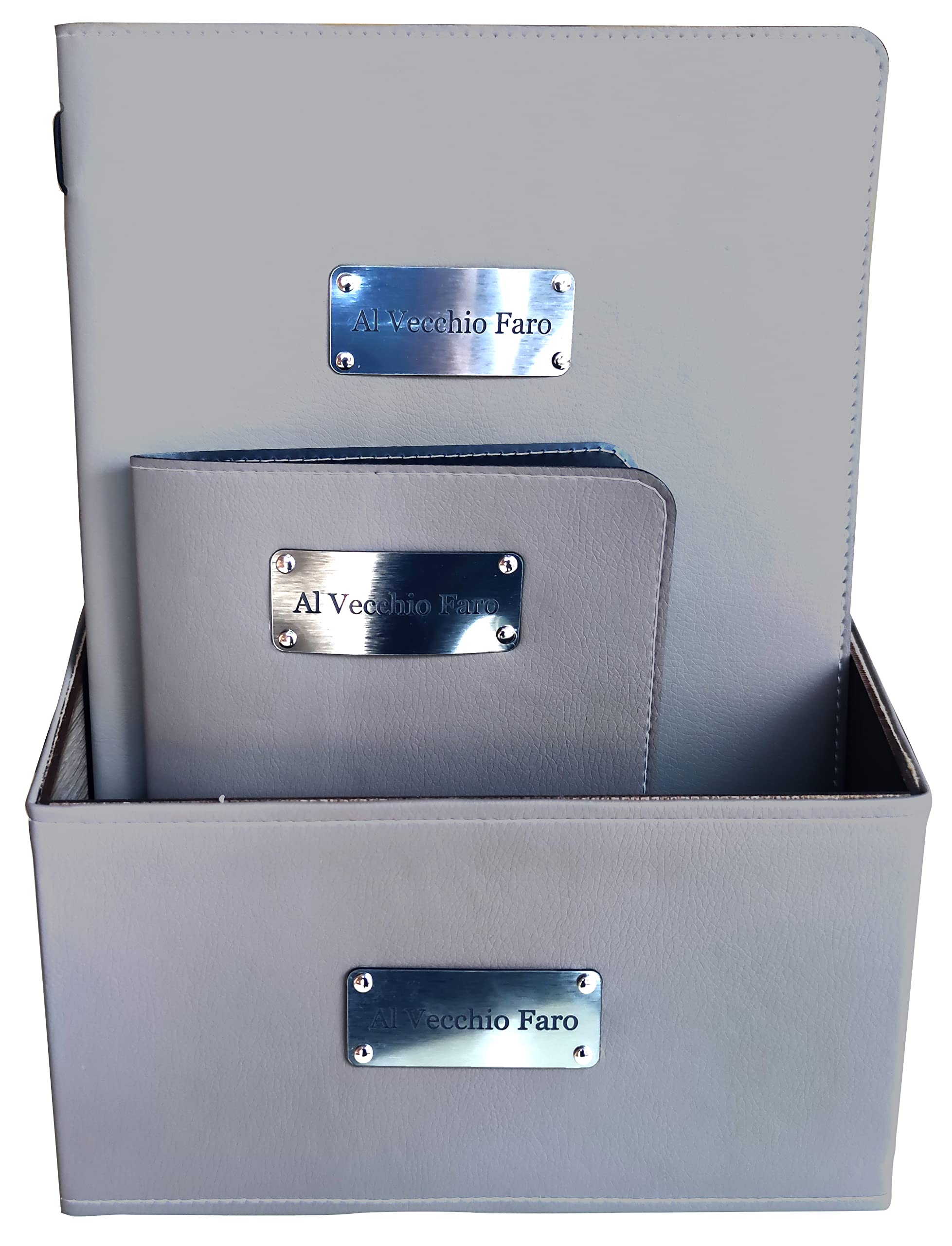 OGGETTANDO, Box Menù 18 pz. Ristorante Personalizzabile A4 Pub Self Service Bar Birreria Moderno color GRIGIO