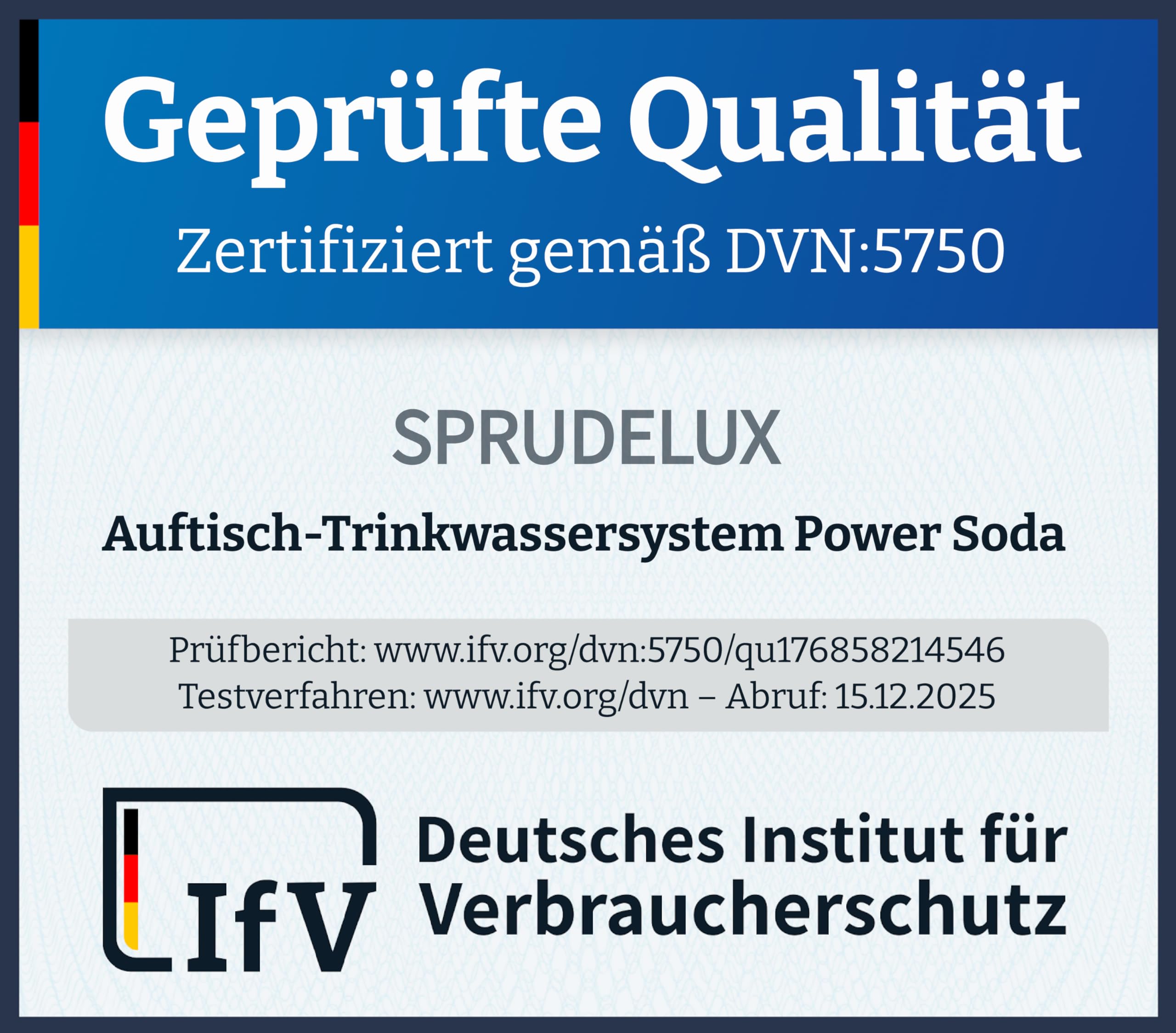 Power Soda Full Touch Wassersprudler – Auftisch Trinkwassersystem mit CO2-Karbonisierung, Auftisch-Tafelwasseranlage mit einstellbarer Kühltechnologie – Made in EU | (Schwarz)