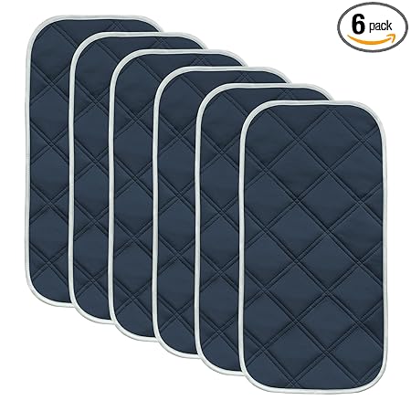 Sunny zzzZZ 6 Pack Baby Waterproof Changing Pad Liners - Quilted Thicker Ultra Soft Changing Table Cover Liners - Durable & Easy to Clean - Navy Blue - 23