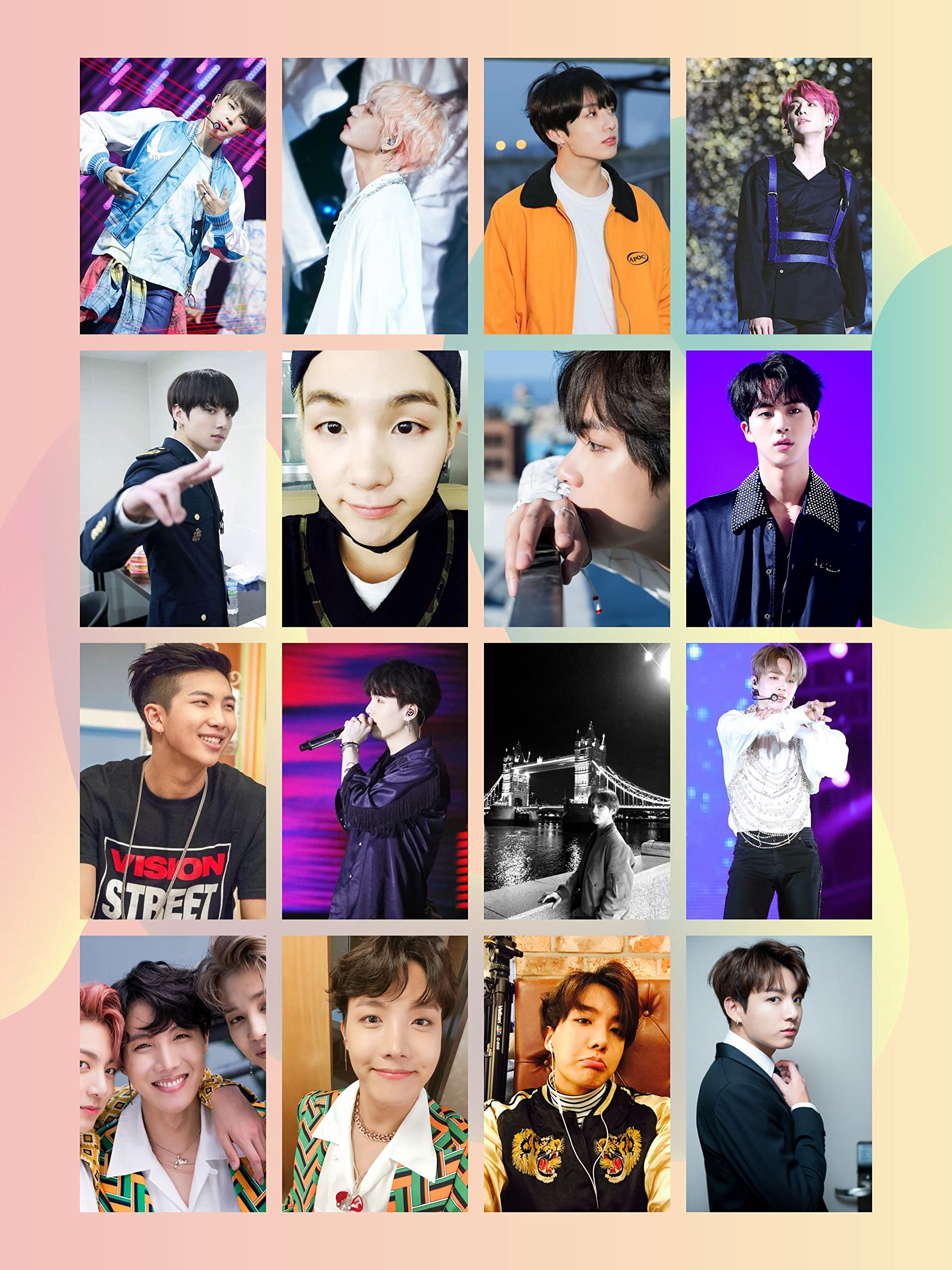 BTS　 防弾少年団  on:e アクリルポスターフレーム　トレカ Fusion Cart Korean POP BTS Lomocards All 7 Member for Room Décor