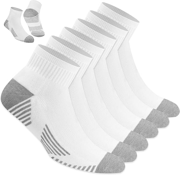 NAVYSPORT Chaussettes de sport en coton pour homme, lot de 6 paires