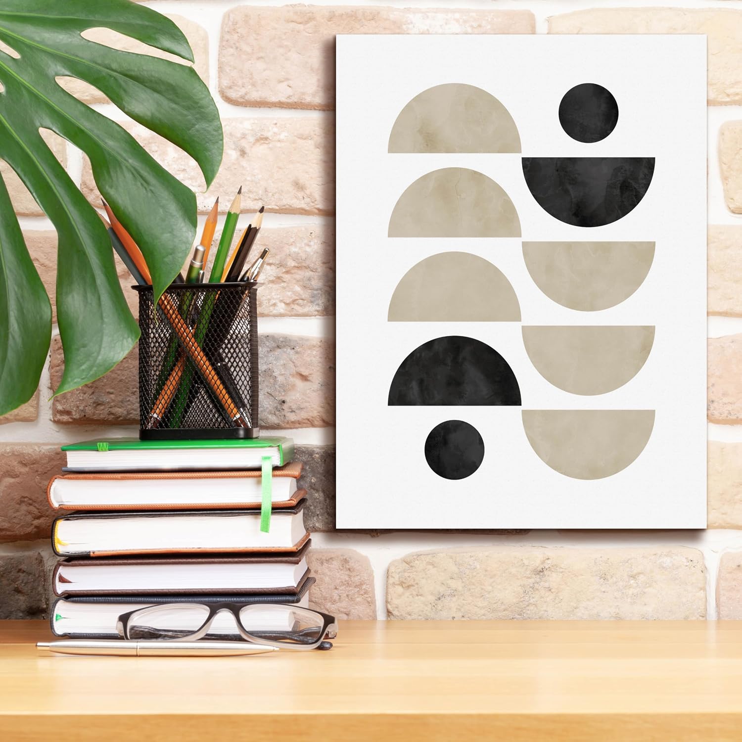 Epic Graffiti 'Black Beige No. 2' by Brandon Wong Canvas Wall Art, 12" x 16"