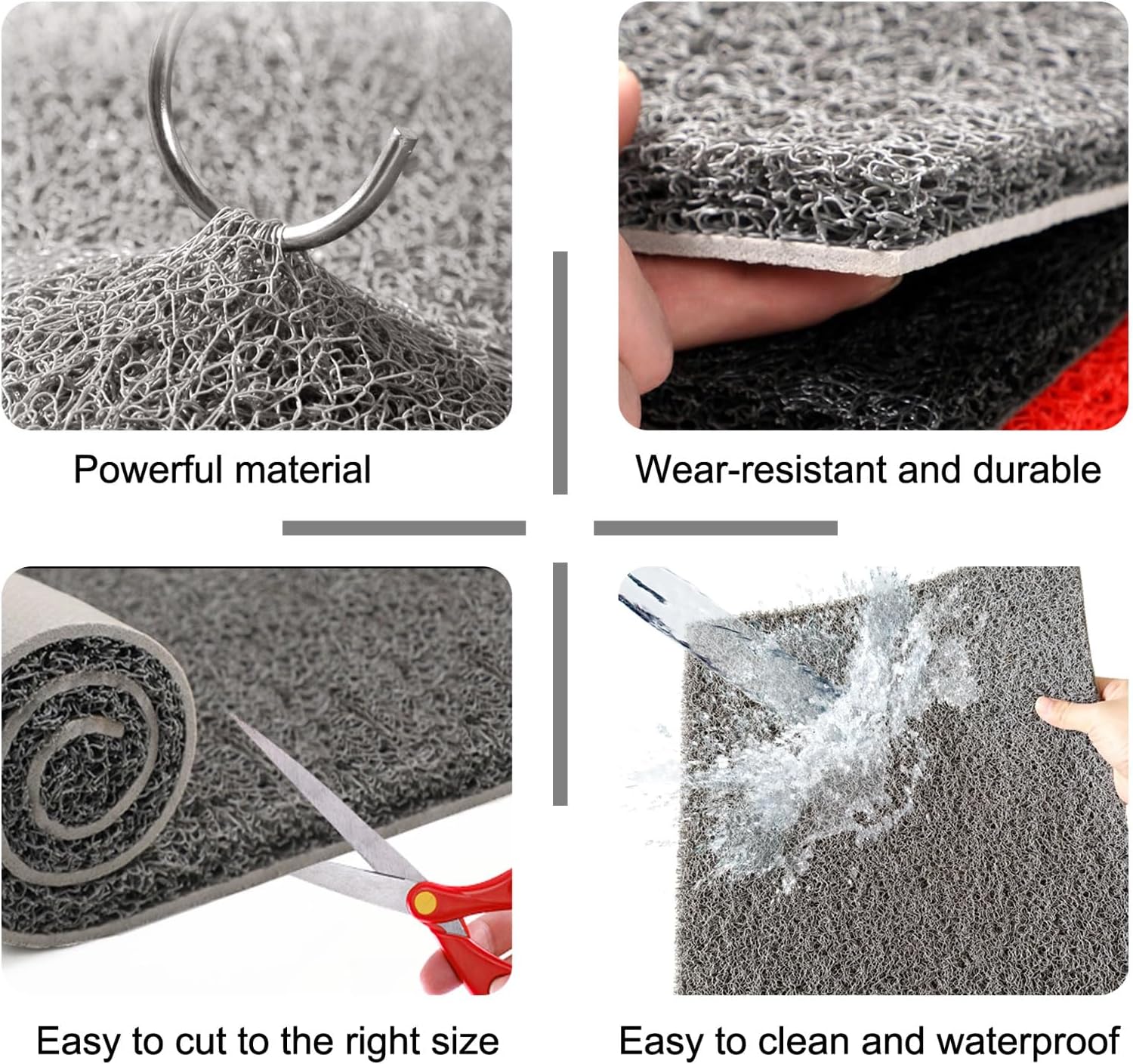 Washable Nesting Pads for Chicken Coop – 8 Pack 12x12 Inch Reusable Chicken Nesting Mats with 4 Fake Eggs, Easy Clean & Durable Laying Box Accessories for Hens (Gray)