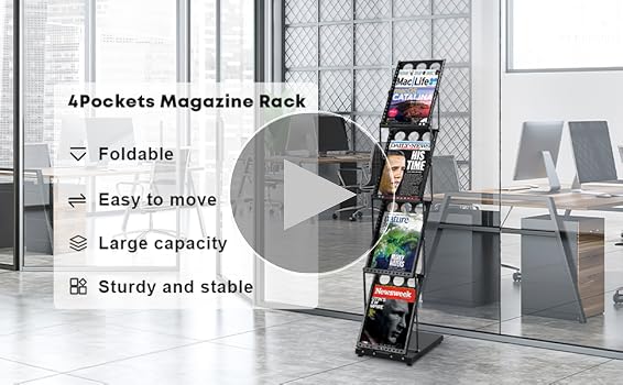 Amazon.com : XIDIHF Foldable Magazine Rack with 4 Pockets