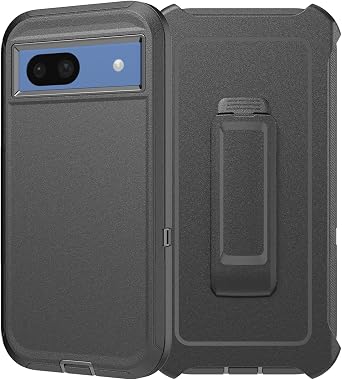 Defender Series Case for Google Pixel 8A,Rugged & Durable,Military Grade Shockproof Secure Layered, with Port Protection, Includes Holster Clip Kickstand for Pixel 8A 6.1-Black