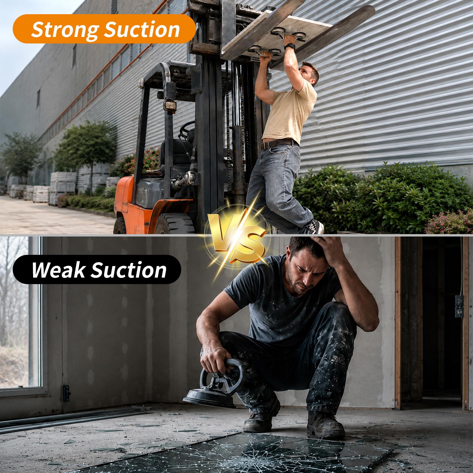 Heavy Duty Glass Suction Cups - Lift Windows & Tile -4 Heavy Duty Glass Suction Cups - Lift Windows & Tile -4