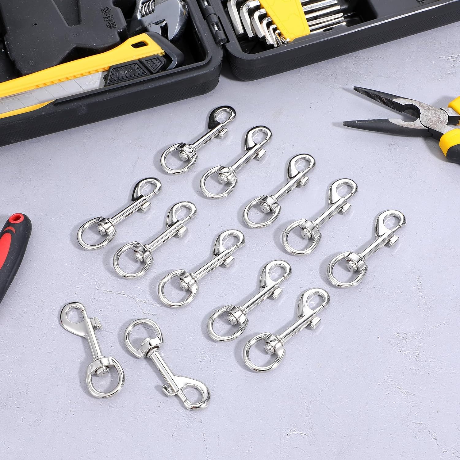 50 Pc 2.68 Inch Swivel Snap Hook Flag Clasp Dog Leash Clip Bolt Snap