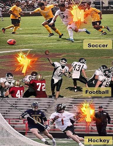 Miniatura 2 de SKQIR Collar de números para hombre, suéter de béisbol negro, colgante de número para niños, atletas y cadena de números para niños, collar