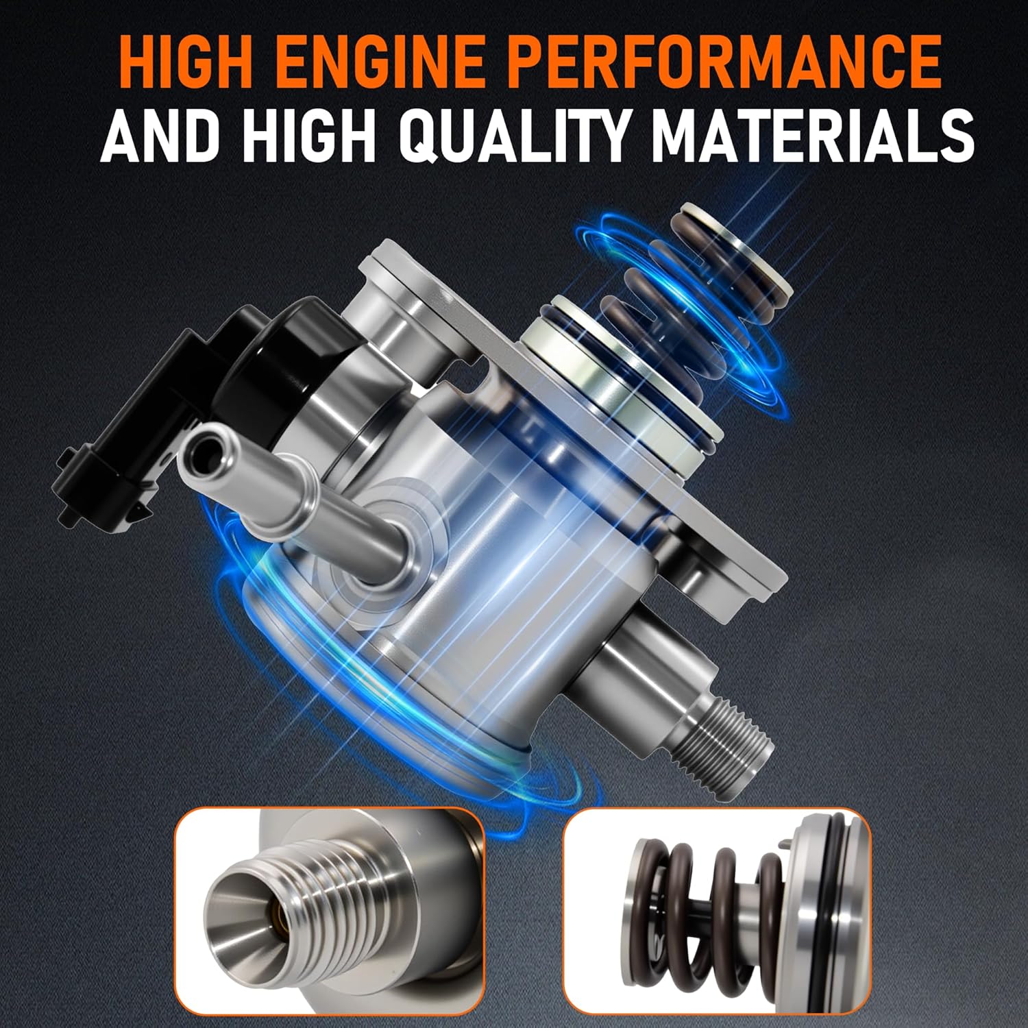 High Pressure Fuel Pump EP1028 GDP103 12639694 12641847 Compatible for Chevrolet Equinox, Malibu, Impala, Captiva Sport & GMC Terrain, Compatible for Buick LaCrosse, Verano, Regal L4 2.4L