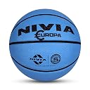 Nivia Europa Basketball, As per Basic Standard, 8 Panels, Molded Durable Rubber Cover with Pebbled Texture, Butyl Threadwounded Bladder, Made for Beginners, to Play on All Indoor & Outdoor Surfaces gallery image