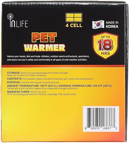 Miniatura 9 de InLife Súper calentador para perros y gatos  Todo natural y seguro, calor rápido instantáneo, calor fácil y cómodo  Activado por aire, constante de